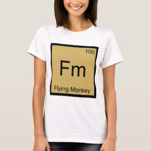 Fm - Vliegende Aap Chemie Element Symbool T-shirt