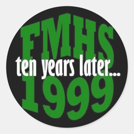 FMHS Klasse van '99 Reunion Stickers (Voorkant)