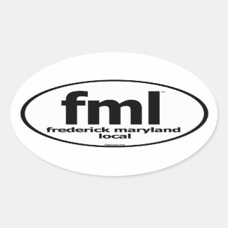 FML Frederick Maryland Lokale Decal Ovale Sticker