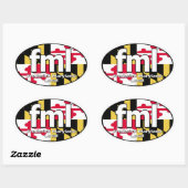 FML Maryland Flag Decal Ovale Sticker (Vel)