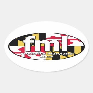 FML Maryland Flag Decal Ovale Sticker