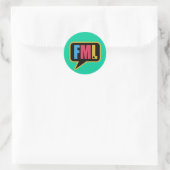FML (Stickers) Ronde Sticker (Tas)