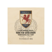 FMR Badge & Wereldbol Wood Sign