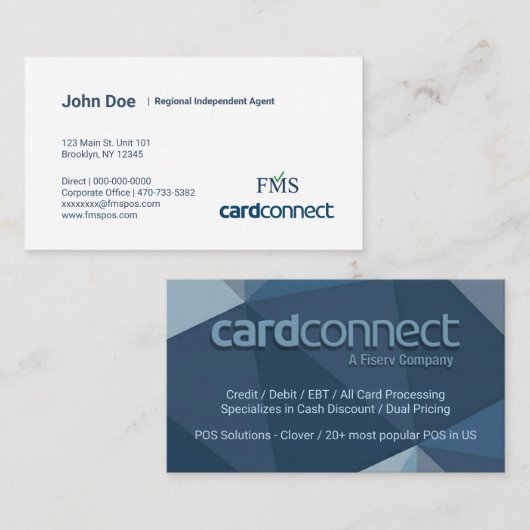FMS Agent  Visitekaartje (Voorkant / Achterkant)
