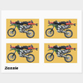 FMX - Freestyle Aerial Motocross Stunt III Rechthoekige Sticker (Vel)