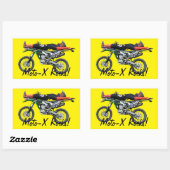 FMX - Freestyle Aerial Motocross Stunt III Rechthoekige Sticker (Vel)
