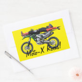 FMX - Freestyle Aerial Motocross Stunt III Rechthoekige Sticker (Envelop)