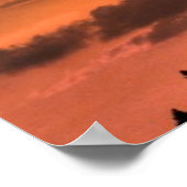 FMX Motocross Dirt-Bike Aerial Stunt and Sunset Poster (Hoek)