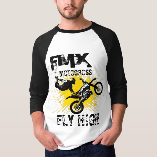 FMX Motocross vliegen hoog T-shirt (Voorkant)