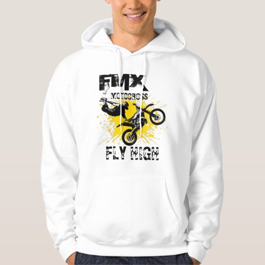 FMX Motocross — Vlieghoogtehooi Hoodie (Voorkant)