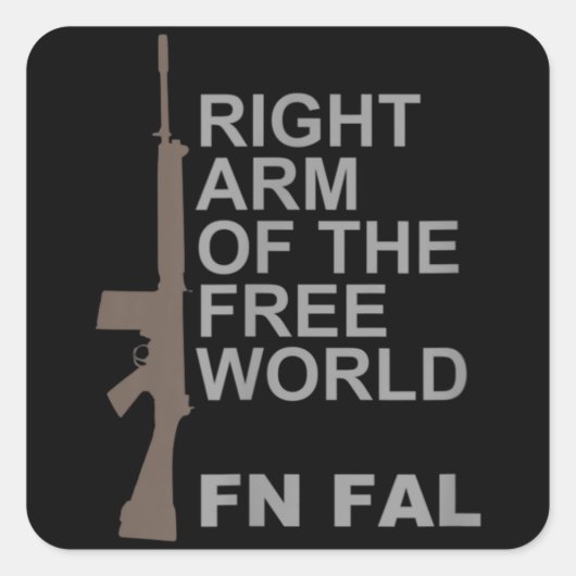 FN FAL Recht arm van de vrije wereld Vierkante Sticker (Voorkant)