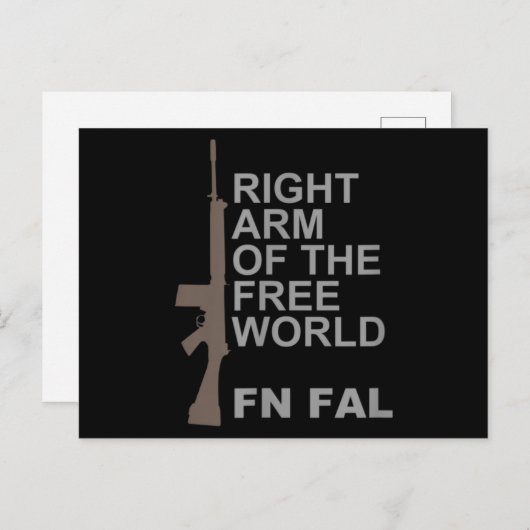 FN FAL Right arm of the free world Briefkaart (Voorkant / Achterkant)