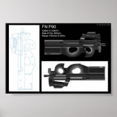 FN P90 — Stat blad Poster (Voorkant)