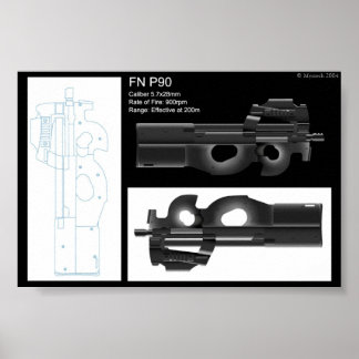 FN P90 — Stat blad Poster