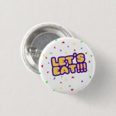 FNaF Chica Button - "LATEN WE ETEN!!" ventilatorpe (Voorkant /achterkant)