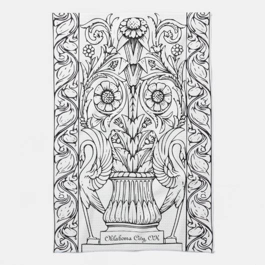FNC Urn & Swans Keukenhanddoeken (Verticaal)
