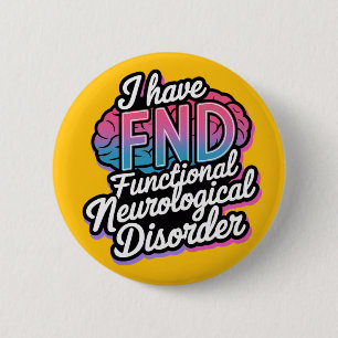 FND Functionele Neurologische Aandoening onzichtba Ronde Button 5,7 Cm