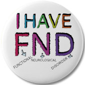 FND Functionele Neurologische Aandoening onzichtba Ronde Button 5,7 Cm
