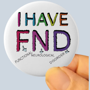 FND Functionele Neurologische Aandoening onzichtba Ronde Button 5,7 Cm