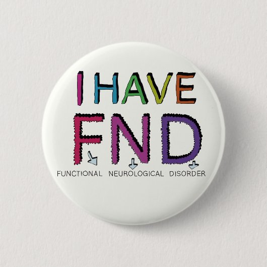 FND Functionele Neurologische Aandoening onzichtba Ronde Button 5,7 Cm (Voorkant)