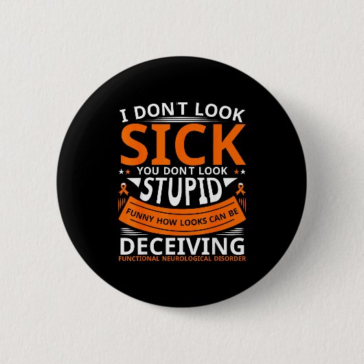 Fnd Functionele Neurologische Stoornis Kleding Ik Ronde Button 5,7 Cm (Voorkant)
