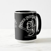 FNF "Geef jezelf een..." Mok (Voorkant rechts)