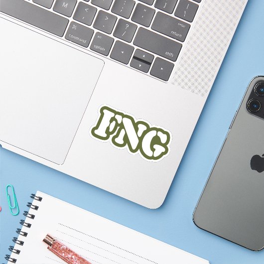FNG STICKER (Laptop met iPhone)
