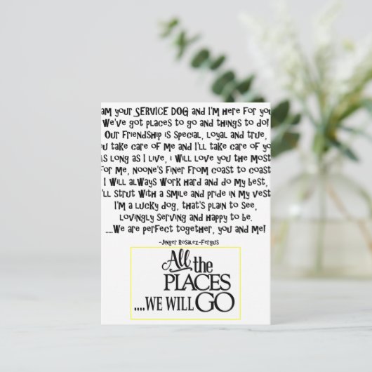 FNL BACK yellow Briefkaart (Staand voorkant)