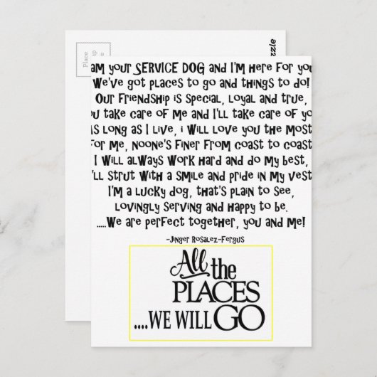 FNL BACK yellow Briefkaart (Voorkant / Achterkant)