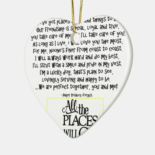 FNL BACK yellow Keramisch Ornament (Links)