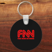 Fnn Fake News Network Apparel Funny Christmas Gift Sleutelhanger (Voorkant)