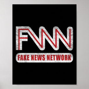 FNN Logo Fake News Network Grappige politieke grap Poster