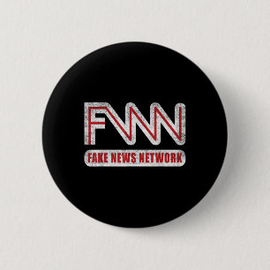 FNN Logo Fake News Network Grappige politieke grap Ronde Button 5,7 Cm