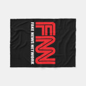 FNN Logo Fake News Network Grappige Trump Fleece Deken (Voorkant (Horizontaal))