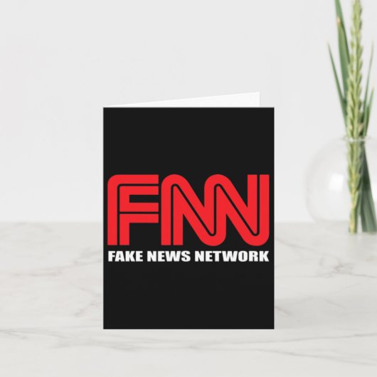 FNN Logo Fake News Network Grappige Trump Kaart (Voorkant)