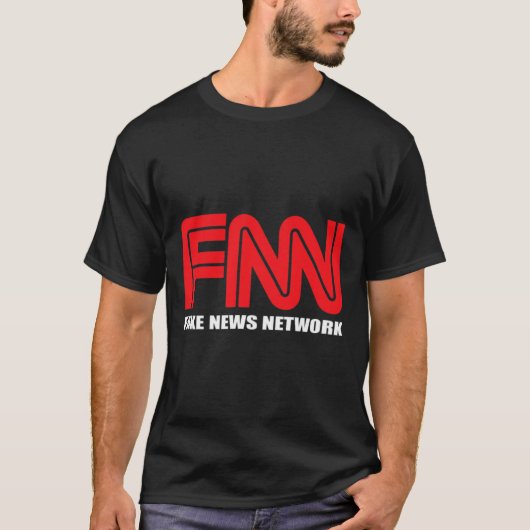 FNN Logo Fake News Network Grappige Trump T-shirt (Voorkant)