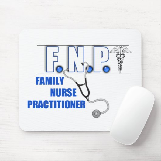 FNP LOGO STETHOSCOPE FAMILIE NURSE PRACTITIONER MUISMAT (Met muis)