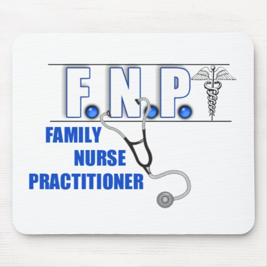 FNP LOGO STETHOSCOPE FAMILIE NURSE PRACTITIONER MUISMAT (Voorkant)