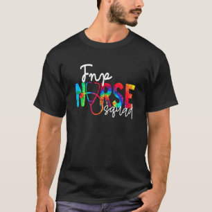 Fnp Nurse Squad Watercol Love Stethoscope Rn Nurse T-shirt