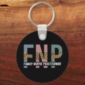 FNP-reeks: verpleegkundige Cheetah Print Sleutelhanger (Voorkant)