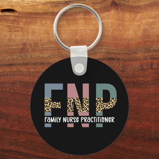 FNP-reeks: verpleegkundige Cheetah Print Sleutelhanger (Voorkant)