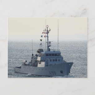 FNS Lion", Franse minesweeper, die Portsmo nadert Briefkaart