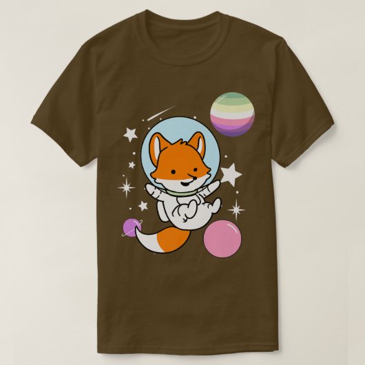 Fo Astronaut Genderfae Pride T-shirt (Design voorkant)