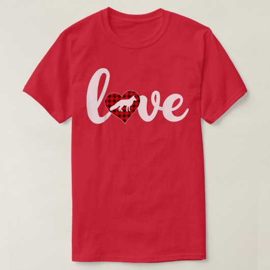 Fo Lover Buffalo Plaid Love Fo Valentines Day 1489 T-shirt (Design voorkant)