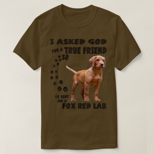 Fo Red Lab Quote mam Pap Costume, Cute Ruby Labrad T-shirt (Design voorkant)