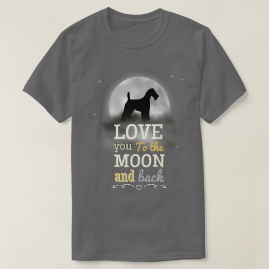 Fo Terrier Hond Liever Naar De Maan T-shirt (Design voorkant)