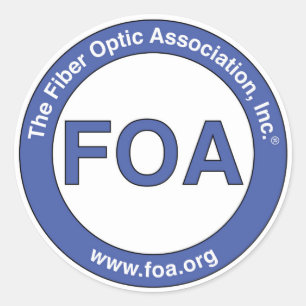 FOA grote logo Ronde Sticker