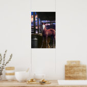 Foaalpaarden in de Barn Poster (Keuken)