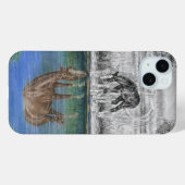 Foaalwaterreflectie van paarden Case-Mate iPhone case (Achterkant (horizontaal))