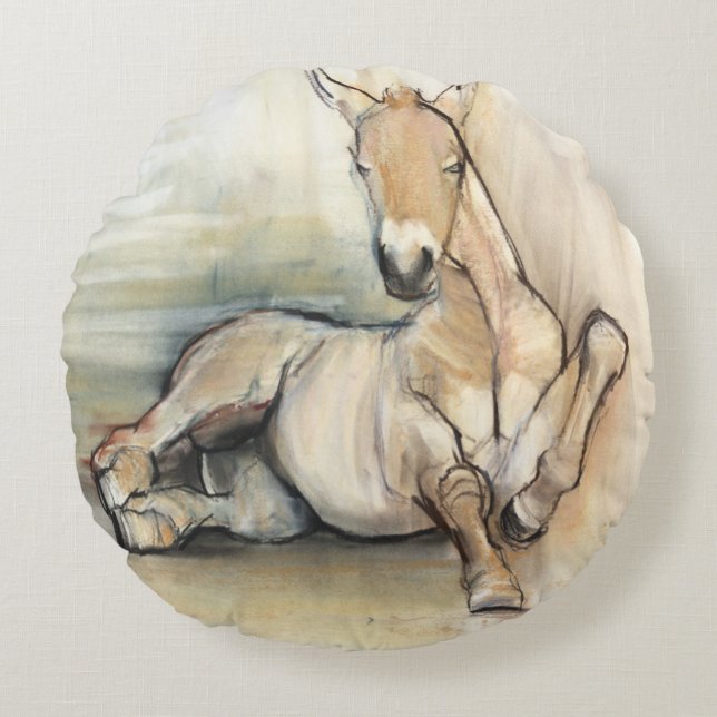 Foal 2012 rond kussen (Voorkant)